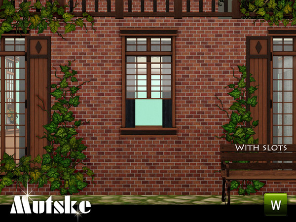 Sims 3 — Matrix Window Counter Open Single 2x1 by Mutske — With slots. 4 recolorable parts. This is a conversion of the