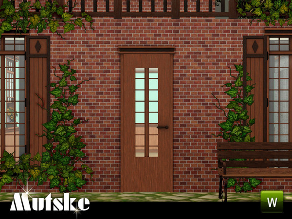 Sims 3 — Matrix Door with Glass 1x1 by Mutske — 4 recolorable parts. Made by Mutske@TSR. TSRAA.