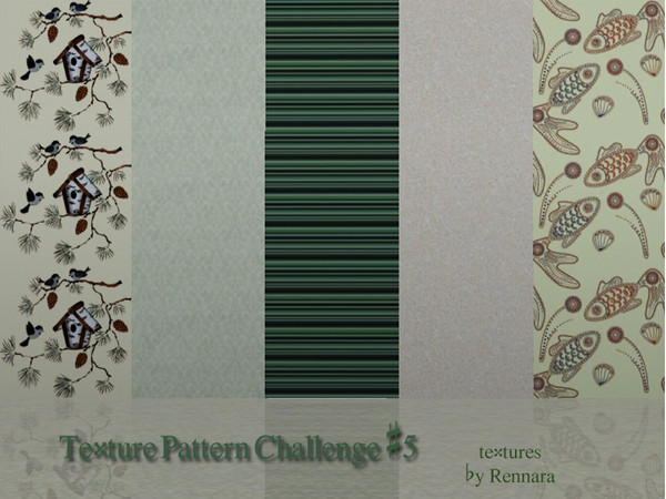 Sims 3 — Texture Pattern Challenge #5 Textures by Rennara — These textures are partly for your inspiration in The Texture