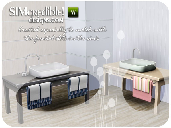 Sims 3 — Little Bubbles Sink Towels by SIMcredible! — by SIMcredibledesigns.com available at TSR