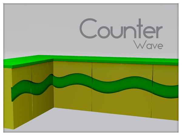 Sims 3 — Counter Wave by Kiolometro — Counter for a bright and cheerful kitchen. Traditional variant for more