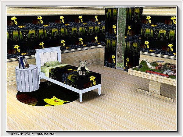 Sims 3 — Alley-Cat pattern by marcorse — A rather 'dark' pattern for the older child featuring a striped alley-cat