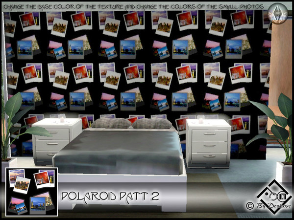 Sims 3 — Polaroid Patt 2 by Devirose — By Devirose-Version with a black background ideal also in black and white.-created