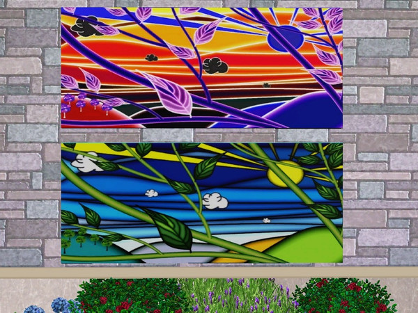 Sims 3 — Wall deco by adonispluto — A set of 14 paintings and poster for Sims house decoration.