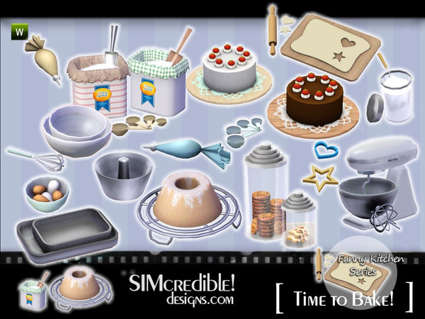 Sims 3 — Funny Kitchen - Time To Bake by SIMcredible! — Funny Kitchen series - Time To Bake. More clutter for your sims