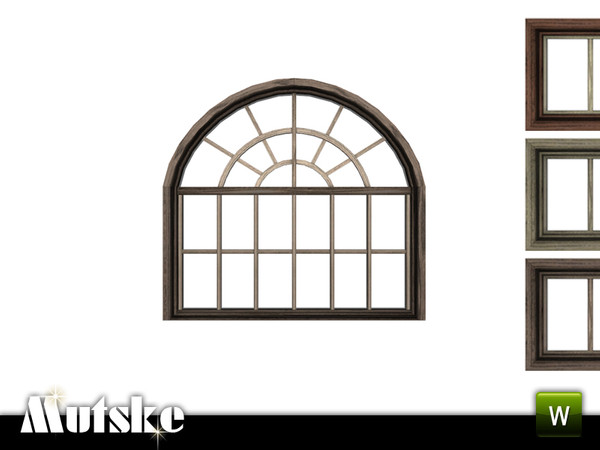 Sims 3 — Victorian Window two story half top lower 2x1 by Mutske — 4 recolorable parts. Made by Mutske@TSR. TSRAA.