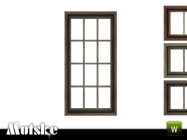 Sims 3 — Victorian Window Middle Single 2x1 by Mutske — 4 recolorable parts. Made by Mutske@TSR. TSRAA.