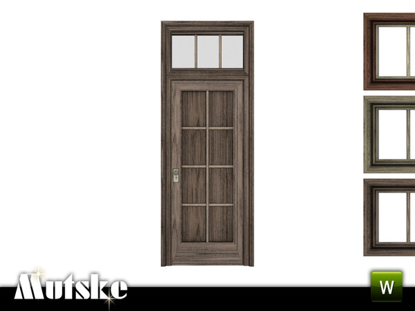 Sims 3 — Victorian Door Single 2x1 by Mutske — 4 recolorable parts. Made by Mutske@TSR. TSRAA.
