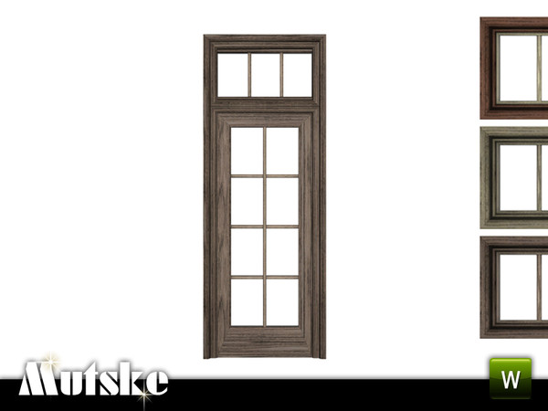 Sims 3 — Victorian Window Door 1x1 by Mutske — 4 recolorable parts. Made by Mutske@TSR. TSRAA.