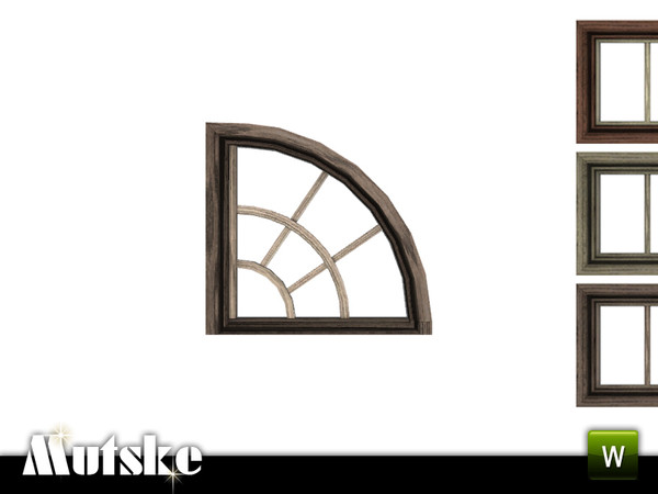 Sims 3 — Victorian Window two story half top lower right 1x1 by Mutske — 4 recolorable parts. Made by Mutske@TSR. TSRAA.