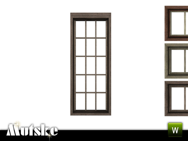 Sims 3 — Victorian Window Tall 1x1 by Mutske — 4 recolorable parts. Made by Mutske@TSR. TSRAA.