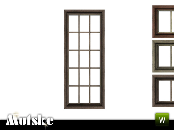 Sims 3 — Victorian Window Tall 1x1 by Mutske — 4 recolorable parts. Made by Mutske@TSR. TSRAA.