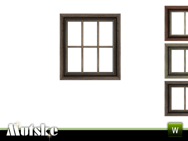 Sims 3 — Victorian Window Privat 1x1 by Mutske — 4 recolorable parts. Made by Mutske@TSR. TSRAA.