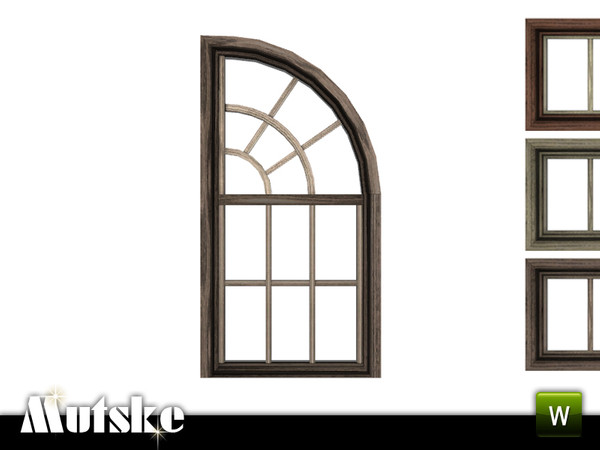Sims 3 — Victorian Window two story half top right 1x1 by Mutske — 4 recolorable parts. Made by Mutske@TSR. TSRAA.