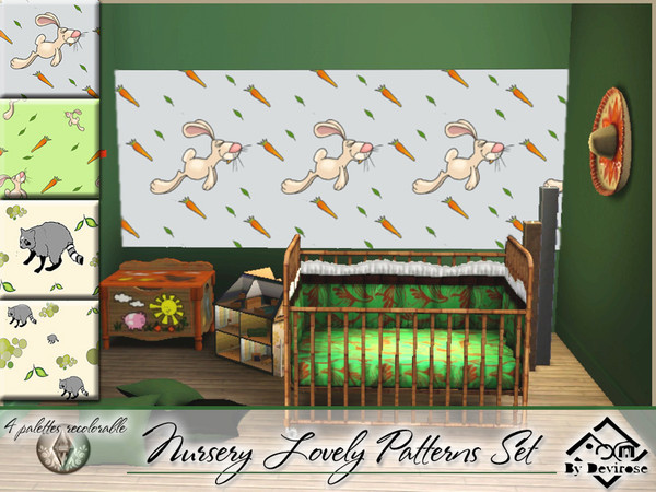 Sims 3 — Nursery Lovely Patterns Set by Devirose — You renovating or decorating the room for the kids?Start from the