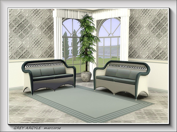 Sims 3 — Grey Argyle pattern by marcorse — A subtle argyle pattern in grey with a stone texture.