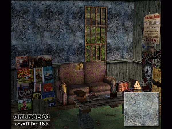 Sims 3 — Grunge Pattern01 by ayyuff — Grunge Pattern01