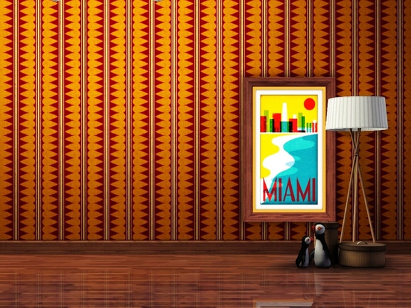 Sims 3 — Tulla pattern V vertical with fabric texture by Falko — Inspired by mid-century style part of Tulla handmade