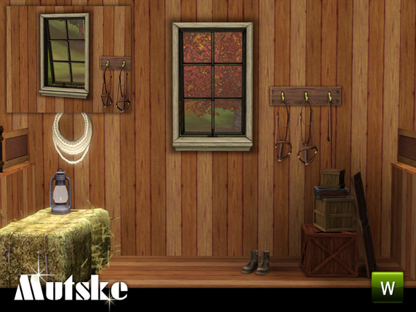 Sims 3 — Window Country Counter Original Open Single 2x1 by Mutske — 4 recolorable parts. Matches The Truth Divider. Made