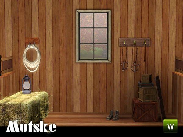 Sims 3 — Window Country Counter Single 2x1 by Mutske — 4 recolorable parts. Matches The Truth Divider. Made by