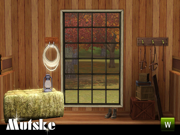 Sims 3 — Window Country Tall 2x1 by Mutske — 4 recolorable parts. Matches The Truth Divider. Made by Mutske.TSRAA.