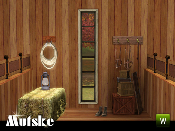 Sims 3 — Window Country Tall Small 1x1 by Mutske — 4 recolorable parts. Matches The Truth Divider. Made by Mutske.TSRAA.