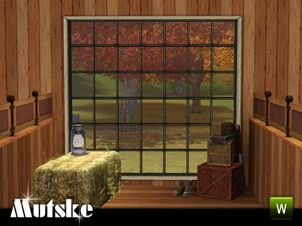 Sims 3 — Window Country Tall 3x1 by Mutske — 4 recolorable parts. Matches The Truth Divider. Made by Mutske.TSRAA.