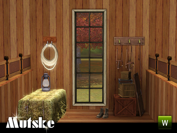 Sims 3 — Window Country Tall 1x1 by Mutske — 4 recolorable parts. Matches The Truth Divider. Made by Mutske.TSRAA.