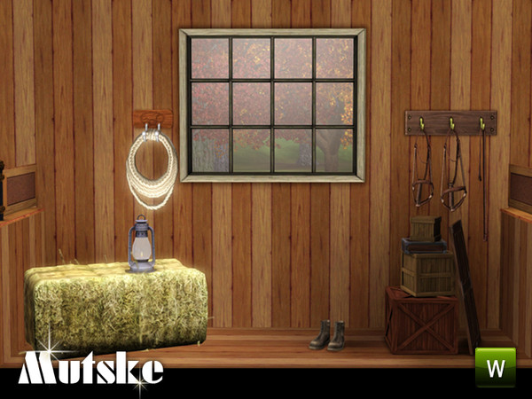 Sims 3 — Window Country Counter 2x1 by Mutske — 4 recolorable parts. Matches The Truth Divider. Made by Mutske.TSRAA.