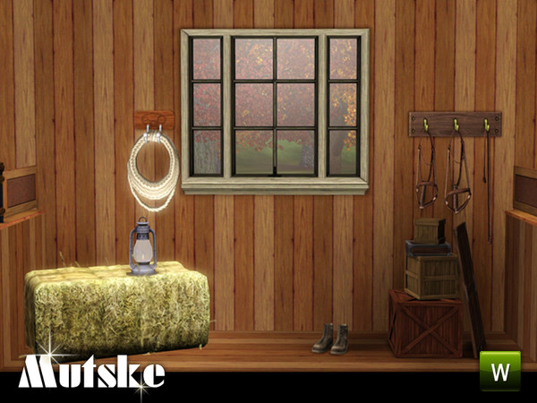 Sims 3 — Window Country Counter 2x1 by Mutske — 4 recolorable parts. Matches The Truth Divider. Made by Mutske.TSRAA.