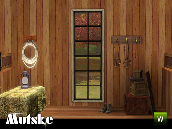 Sims 3 — Window Country Tall Single 2x1 by Mutske — 4 recolorable parts. Matches The Truth Divider. Made by Mutske.TSRAA.