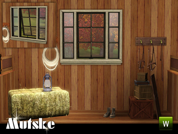 Sims 3 — Window Country Counter Window 2x1 by Mutske — 4 recolorable parts. Matches The Truth Divider. Made by