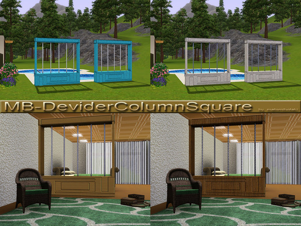 Sims 3 — MB-DividerColumnSquare by matomibotaki — MB-DividerColumnSquare, new decorative object with square cutout, to
