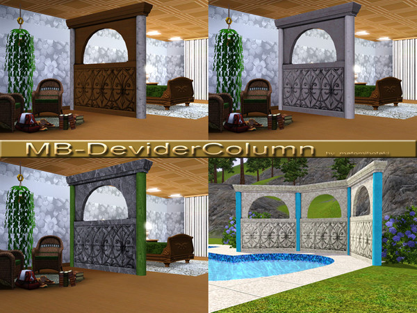 Sims 3 — MB-DividerColumn by matomibotaki — MB-DividerColumn, new decorative object to give your sims homes a stylish