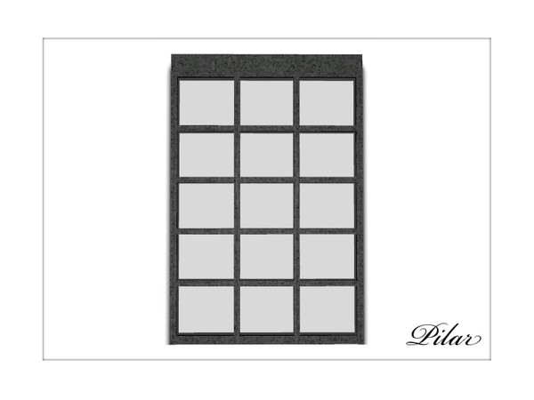 Sims 3 — Loft Window Large 2x1 by Pilar — Creado por Pilar para sims3