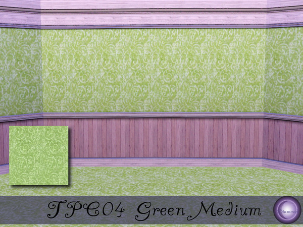 Sims 3 — D2DTPC04 Green Med by D2Diamond — Part of the Texture Pattern Challenge Collection. Patterns and Textures by