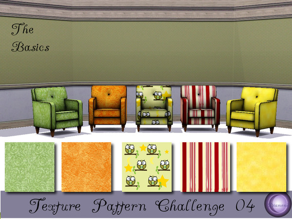 Sims 3 — D2DTexture Pattern Challenge 04 Basics by D2Diamond — These are the basic textures for the Texture Pattern