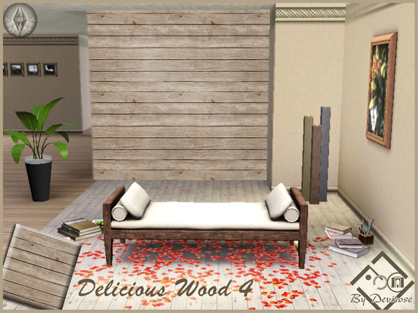 Sims 3 — Delicious Wood 4 by Devirose — By Devirose-created using EA's 'Create a Pattern'.'-No need Expansion packs,base