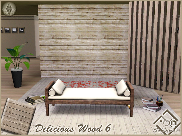Sims 3 — Delicious Wood 6 by Devirose — By Devirose-created using EA's 'Create a Pattern'.'-No need Expansion packs,base