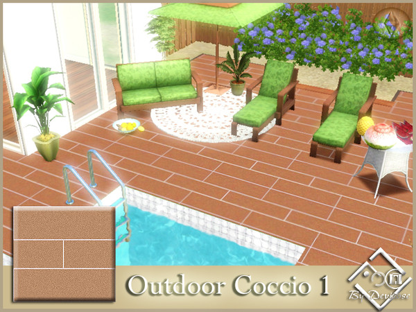 Sims 3 — OutdoorCoccio1 by Devirose — By Devirose-created using EA's 'Create a Pattern'.'-No need Expansion packs,base