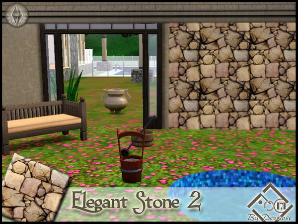 Sims 3 — Elegant Stone 2 by Devirose — By Devirose- created using EA's 'Create a Pattern'.'-No need Expansion packs,base
