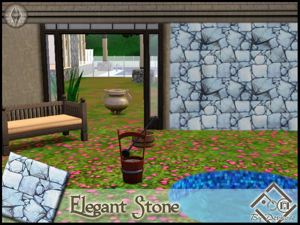 Sims 3 — Elegant Stone by Devirose — By Devirose- created using EA's 'Create a Pattern'.'-No need Expansion packs,base