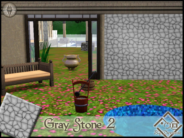 Sims 3 — Gray Stone 2 by Devirose — By Devirose-Ideal also for floors.- created using EA's 'Create a Pattern'.'-No need