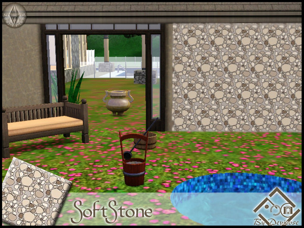 Sims 3 — SoftStone by Devirose — By Devirose-Ideal also for floors.- created using EA's 'Create a Pattern'.'-No need
