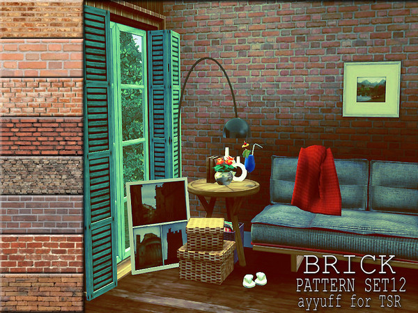 Sims 3 — Brick Pattern Set12 by ayyuff — Brick patterns set12