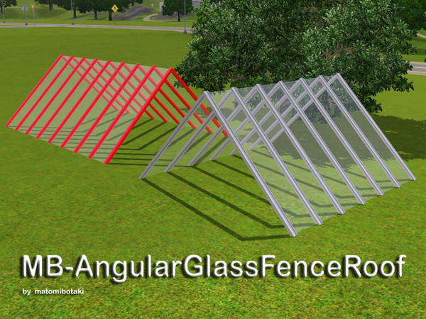 Sims 3 — MB-AngularGlassFenceRoof by matomibotaki — MB-AngularGlassFenceRoof, ispired by the built set from 11DOTS, I