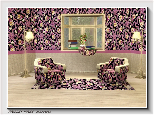 Sims 3 — Paisley Maze pattern by marcorse — A slightly different treatment of the classic paisley motif, putting it in a