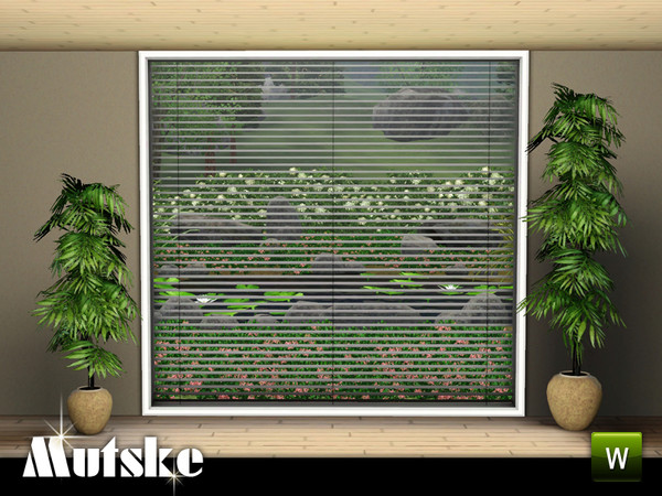 Sims 3 — Perfect Fit window Tall 3x1 by Mutske — Modern window with blinds. The window has several options for the height