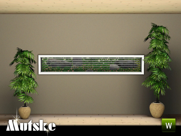 Sims 3 — Perfect Fit window Cabinet 3x1 by Mutske — Modern window with blinds. The window has several options for the