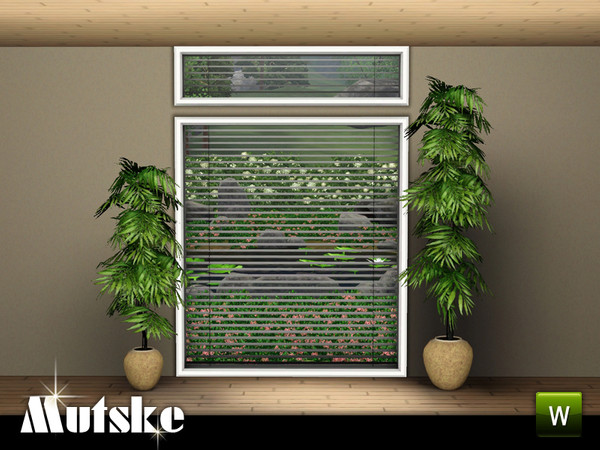 Sims 3 — Perfect Fit window Tall 2x1 by Mutske — Modern window with blinds. The window has several options for the height